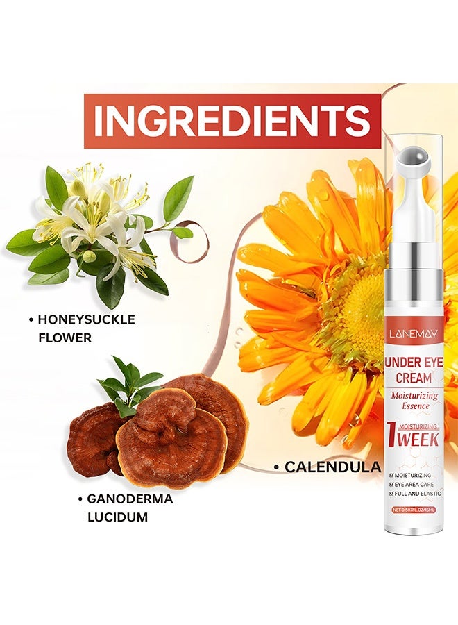 LANEMAY Eye Moisturizing Essence Eye Cream - Hydrating and Repairing Eye Care Cream for the Eye Area 15ml - Image 3
